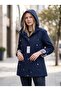 Women's Plus Size Spring Lacquer Trench Coat 80 cm - 2