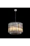 Cindy Glass Chandelier Glass And Metal Smoke 60 cm, Statement Ceiling Light For Interior Ambience - 4