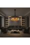 Rivoli 6-Light Crystal Chandelier Crystal And Metal Amber/Black 60 cm - 4