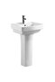 Luxe Atlantis Ceramic Wash Basin With Pedestal 600x480x830mm - 2