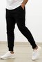 Set of 3/3 Pieces Unisex Ribbed Regular Black Gray Navy Blue Color Sports Sweatpants - 2
