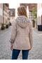 Women's Plus Size Spring Beige Trench Coat 80 cm - 4