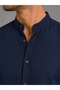 Regular Slim 100% Cotton Linen Textured Shirt with Stylish Collar for Men - 5