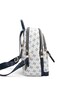 White - Navy Blue Monogram Women's Backpack Sp1265 - 3