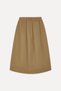 Women's Beige Pleated Detailed Midi Skirt - 2