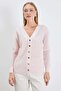 Buttoned V-Neck Openwork Knitwear Cardigan - 4