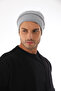 Unisex Knitwear Beanie with Drawstring at the Back, Winter Draped Slouchy Beanie - 6