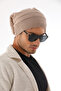 Unisex Knitwear Beanie with Drawstring at the Back, Winter Draped Slouchy Beanie - 2
