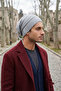 Unisex Knitwear Beanie with Drawstring at the Back, Winter Draped Slouchy Beanie - 5