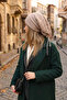 Women's Drawstring Backless Loose Knitwear Beanie - Flowy Winter Beanie