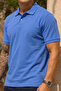 Men's Regular School Style Light Blue T-Shirt - 6