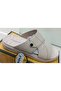Open sandals, white beige color - 3