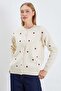 Floral Embroidered Buttoned Knitwear Cardigan - 7