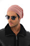 Unisex Knitwear Beanie with Drawstring at the Back, Winter Draped Slouchy Beanie - 5