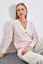 Buttoned V-Neck Openwork Knitwear Cardigan - 2