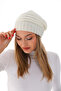 Women's Drawstring Backless Loose Knitwear Beanie - Flowy Winter Beanie - 5