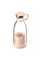 Portable USB Electric Juicer Cup – 500ml Pink Fruit & Ice Blender