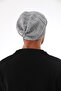 Unisex Knitwear Beanie with Drawstring at the Back, Winter Draped Slouchy Beanie - 4