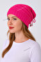 Women's Drawstring Backless Loose Knitwear Beanie - Flowy Winter Beanie - 6