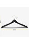 20 Pieces of Black Wood-Look Plastic Clothes Hangers - 2