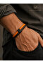Men's Leather Bracelet Real Calfskin Double Color Weave Casual Design 21 cm Mentor Series - 3