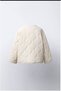 New Season Girls' Cream Quilted Coat with Bow Detail - 3