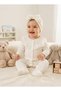 100% Organic Lace Detailed Baby Girl Romper Set White - 2