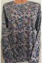 Er Clothing Paper Print Combed Cotton Blouse Long-Sleeve Front Button Floral - 5