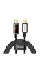 High-Speed 100W USB-C to USB-C Cable CA6680 – LED Display, Auto Power Off, 1.2M - 3