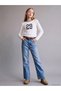 Vizyon New Season Indigo Spanish Flared Girls' Jean Pants - 3