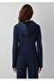 Textured Zip-Up Hooded Slim Fit Top Sweatshirt. - 3