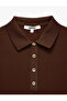 Half Buttoned Knitwear Polo Neck Sleeveless Blouse - 7