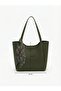 Women's Scarf Shoulder Bag |   Textured Zippered Daily Bag - 4