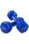 Scrolls Dumbbells Hand Weights Set of 2 - Vinyl Coated Exercise & Fitness Dumbbell for Home Gym Equipment Workouts Strength Training Free Weights for Women, Men (BLUE, 2KGX2) - 2