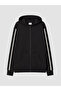 Hooded girl's zippered sweatshirt