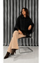 Women's Suede Tasseled Poncho Jacket with Eyelet Studs Detailed Cape Jacket - 3