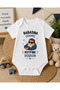 Organic 100% Cotton Baby Bodysuit with the Text "Dad's Got Your Back" for Baby Boy - 2