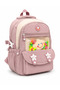 Relaxion Girls' School Bag Set – 3-Piece Pink Primary School Backpack with Lunch Bag and Pencil Case - 3