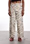 Beige Zebra Patterned Trousers 19005 - 4