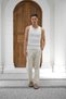 Ecru Men's Lace-Up Hambez Relaxed Cut Sweatpants - 7