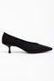 Slatina Black Suede Women's Heeled Shoes