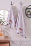 Tasseled and Embroidered Bath Towel Set |   70X140 cm Bath Towel, 50X90 cm Hand-Face-Hair Towel |   100% Cotton Hammam Set |   Dowry Box, Premium Set
