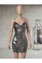Silver Snake Patterned Strappy Mini Dress - 2