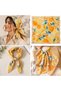 Orange Lemon Patterned Bandana Scarf 50*50 cm - 2