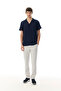 Men's Indigo Lyocell Blend Resort Collar Short Sleeve Shirt - 3