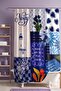 Navy Blue Icons Patterned Shower Curtain, Bathtub Curtain 175X200Cm - 2