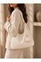 Women's Soft Textured Hobo Shoulder Bag with Accessory Detail for Daily Use