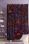African Face Silhouettes Patterned Shower Curtain, Bathtub Curtain 175X200Cm - 2