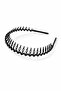 Black Comb Detailed Non-Slip Crown - Flexible and Practical Hair Accessory - 5