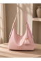 Women's Soft Textured Hobo Shoulder Bag with Accessory Detail for Daily Use - 2